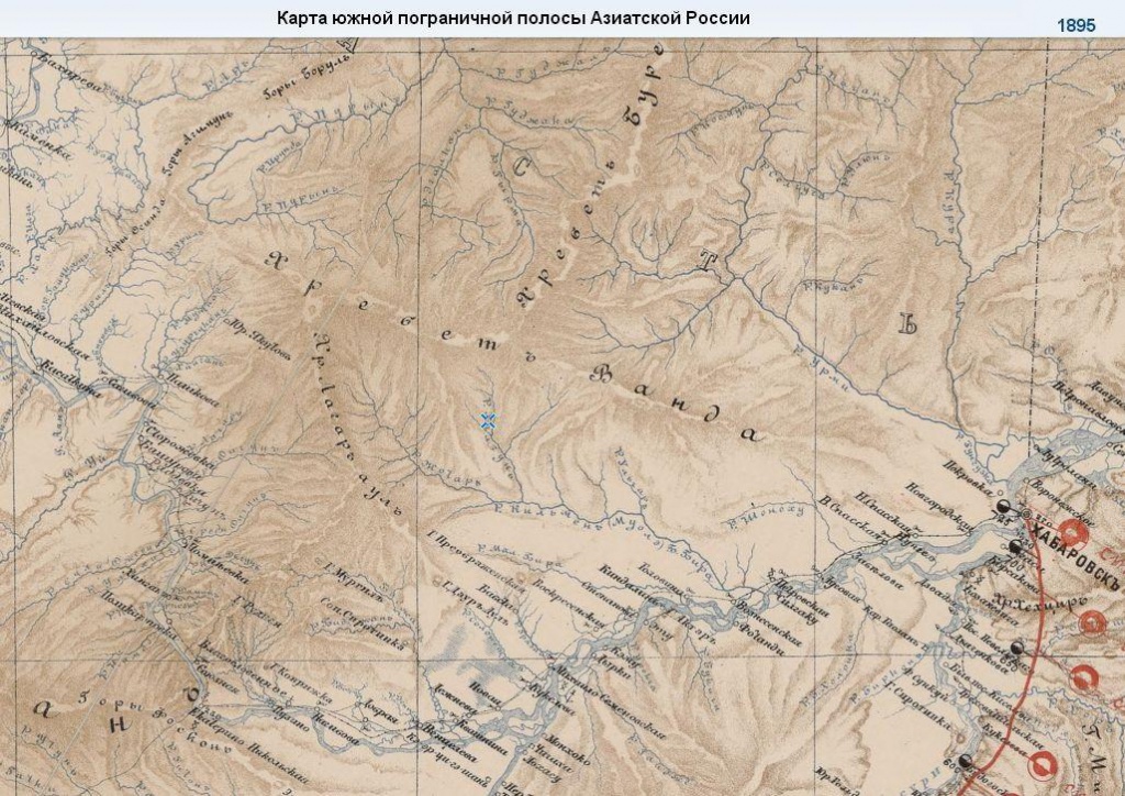 12-Карта южной пограничной полосы Азиатской части России (СССР), 1895 год (часть карты).jpg